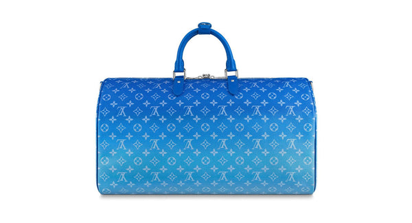 Louis Vuitton ‘Keepall Bandouliere Clouds’ Monogram 50 Blue
